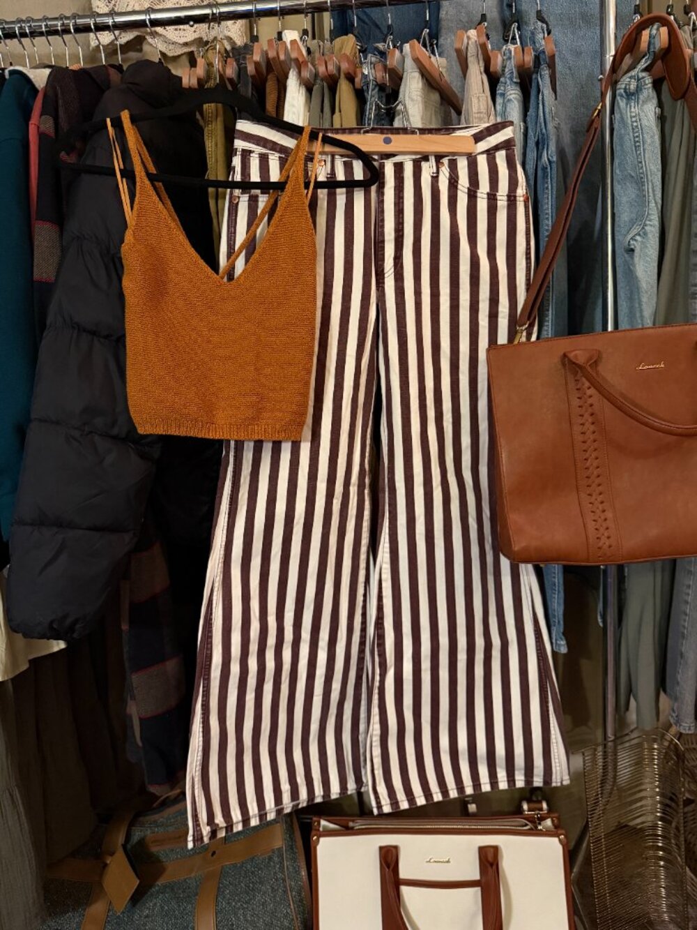 Wrangler Wanderer 622 High Rise Striped Flare Jeans - Picture 5 of 6